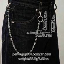 Cool Minimalist Premium Metal Pants Chain Hip-Hop Punk Rock Style Bestseller Unisex - Ancient White K - View 5