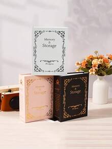 1pc 6-Inch Small Photo Album, Standard 4R, 4*6, 50 Inner Pages Holds 100 Photos, Vertical Photo Placement, Double-Sided Photo Album, Premium Luxury Nordic Style Design, Couple Photo Album, Wedding Photo Album, Memory Commemorative Album, Suitable As A Gift - Multicolor - View 3