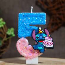 1pc Cute Cartoon Combination Birthday Candle Glitter 0-9 Number Cake Decor Plug-In, Birthday Party Anniversary Dessert Table Decoration, Suitable For Birthday Party, Halloween, Christmas, Best Gift For Fans - Multicolor - View 7