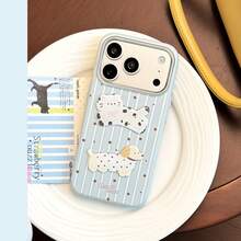 GUCADI For 17 Cute 3D Phone Case, Inspired By Adorable Dog And Cat Patterns, Creative Cartoon Style, Soft Material, Compatible With 15 And 16, Fresh Minimalist Unique Design - Sunny Blue - View 3
