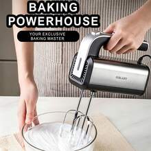 SOKANY6651 Multi-Function Hand Mixer And Beater, 800W High Power, Dual Beater Rods Multi-Purpose, Heat-Resistant Stainless Steel, 5-Speed Adjustable, Quickly Whip Cream And Egg Whites, Knead Dough, Essential Kitchen Baking Tool - Silver - View 7