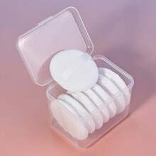 Round Makeup Puffs Set Of 8 With Storage Box, Suitable For All Skin Types, Soft And Skin-Friendly - Multicolor - View 8