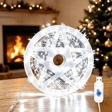 Upgraded Silver Wire Firework String Lights 18m 600LED, USB Powered With Remote Control 8 Lighting Modes, Bendable And Wrapable, Starry Firefly Lights, Multi-Holiday Universal, Indoor Window Wedding Bedroom Atmosphere Decor Lights - USB Firecracker Light - View 6