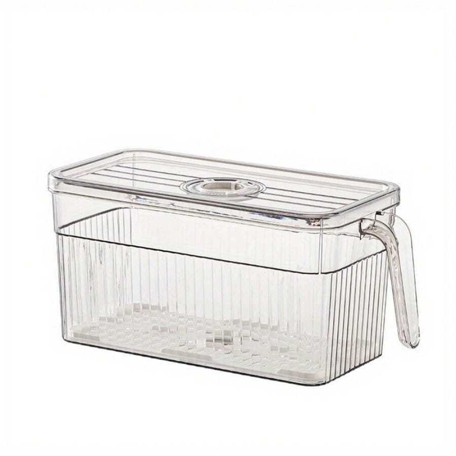 Household multifunctional timed refrigerator storage box food grade household timed refrigerator storage box PET - weiß - Übersicht 1