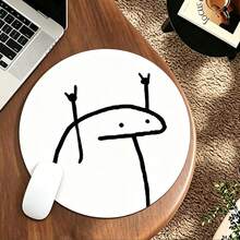 1 buah Alas Mouse Garis Hitam Lucu dan Menggemaskan, Alas Mouse Meja Bulat dengan Alas Karet Anti Selip, Alas Mouse Mini Kecil untuk Perjalanan, Alas Mouse Karet untuk Laptop dan Kantor, Cocok untuk Anak Perempuan dan Laki-laki, Cocok untuk Kantor, Rumah, Belajar, dan Bermain Game - View 2