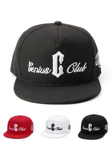 1pc Women Street Hip Hop Baseball Cap, Badge Letter Pattern, 3D Embroidery, Adjustable, Solid Color, Outdoor Sports, Party Wear - A - View 6