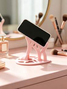 Hollow 3D Printed Phone Desktop Stand, Stable Inclined Angle For Watching Videos And Browsing, Breathable Heat Dissipation Compatible With Most Models, Office And Dormitory Universal Multi-Color Options, Slouchy Hands-Free Digital Support Stand - Multicolor - View 16