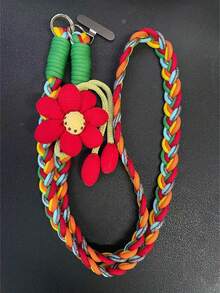 Cordón para teléfono con flor creativa, largo, cruzado, portátil, multifunción, con trenzado de alambre dorado, cuerda creativa para teléfono - Multicolor - Ver 16