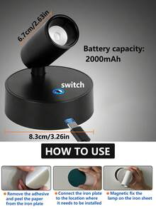 1 buah Lampu Dinding LED Sentuh Modern, Dapat Diisi Ulang USB, Baterai Besar 2000mAh, Lampu RGB, Lampu Malam, Lampu Suasana, Lampu LED Kamar Tidur, Dekorasi Pencahayaan Ambient Dalam Ruangan, Desain Berdiri Bebas - lampu dinding - View 8