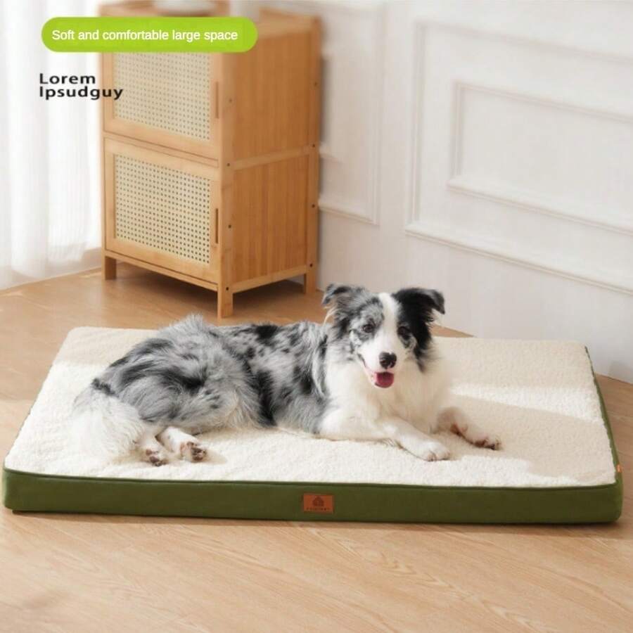 1pc Oxford Fabric Lamb Fleece Double-Sided Dog Mat, Thickened Removable Washable Pet Pad Dog Bed Cat Bed, Waterproof Soft Comfortable Breathable Dirt-Resistant Wear-Resistant, Suitable For Medium And Large Dogs, Highly Attractive Dog Bed Mattress Cat Bed, Universal For Cats And Dogs, Suitable For Small, Medium And Large Cats And Dogs, All Seasons