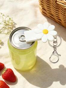 Flower-Shaped Simple Can Opener, Flower Manual Simple Can Opener With Keychain, Can Clip, Lid Opener, Can Opener, Bottle Opener, Multi-Function Keychain And Bottle Opener, Beverage Can Opener: Easy Opening, Compact And Portable-Say Goodbye To The Hassle Of Rotating Can Lids, Suitable For Soda, Beer And Beverage Can Top Ring Opening Tool, Leak-Proof Pull Tab Lid Remover, Practical Gift - Multicolor - View 8