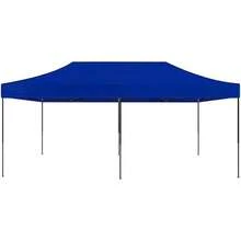 Toldo Carpa Plegable Automática 3x6 m Color Azul Altura 3 m| Lona Oxford PVC con Protección UV| Estructura de Metal Resistente| para Jardín Terraza Eventos y Exteriores| Fácil de Armar - Azul - Ver 2