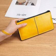 New Zipper Wallet Long Clutch Bag For Women, Multi-Card Slots, Large Capacity, Multi-Function Wristlet Bag - Multicolor - View 10