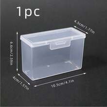 1/2pcs Transparent Playing Card Storage Box, Can Hold 2 Decks Of Playing Cards (No Cards Included), Christmas And Thanksgiving Gift [Due To Shipping, Surface May Have Minor Scratches] - Solid Color - View 8