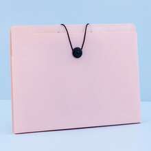 1pc 5-Slot Accordion Student File Bag, Cute Transparent Multi-Layer Document Organizer Bag, Suitable For A4 Files - Multicolor - View 13