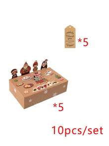 10pcs/Set Kotak Kado Pesta Natal 3D Berbentuk Hewan Lucu, Kotak Kado Kertas Lipat, Cocok Untuk Mengemas Permen Dan Makanan Penutup - MultiWarna - View 13