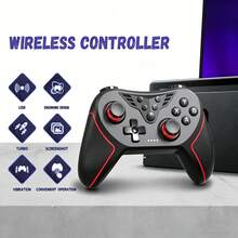 A Wireless Controller Compatible With Switch, P4, P3, PC, IOS, And Android. Features A 550mAh Rechargeable Battery, Hall-Effect Joysticks, Dual Vibration Motors, Macro Programming, Turbo Mode, Screenshot Functionality, And An Ergonomic Design. - View 9