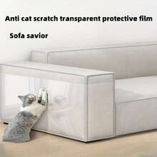 1PC Transparent Self-Adhesive Furniture Protector Sticker, Cat Scratch Protection Sticker, Cat Training Sticker For Sofa And Furniture - 20*300 cm - View 8