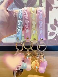 4pcs/Set Cartoon Ice Cream PVC Keychain, Cute Bag & Backpack Pendant, Car Key Accessories, Great For Back To School, Teacher's Day Gift. Adorable And Charming Keychain Decoration, Suitable As A Gift. Car Accessories Goth Y2k Gifts For Mother, Father, Graduation, And Teacher - Multicolor - View 4