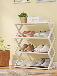 Multi-Layer Shoe Rack With Dust Cover, Space-Saving Freestanding Shoe Storage Organizer, Compact Storage Rack Suitable For Entryway, Dorm, Apartment, Bedroom And Closet, Easy Assembly Shoe Cabinet, Suitable For Sneakers, Slippers And Daily Home Storage And Organization - Multicolor - View 14