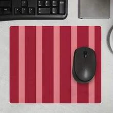 Red Striped Square Mouse Pad Small Mousepad Aesthetic Art Desk Accessories With Stitched Edge Non-Slip Rubber Base Computer Desk Pad 9.4x7.8Inches Table Mat For Home Office As Gift For Friends - View 5