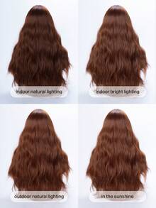 alicegarden Wig Lace Depan Dahi 26 Inci dengan Gaya Bergelombang Alami dalam Warna Redwood yang Menakjubkan. Desain Belahan Tengah, Rambut Palsu Ini Sempurna untuk Pesta Sehari-hari dan Cosplay, Menawarkan Wig Alami dan Tahan Lama sebagai Hadiah untuk Para Wanita. - Redwood - View 11