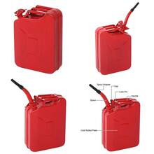 20L US Standard Cold-Rolled Plate Petrol  Can Gasoline Bucket With Oil Pipe Red - A - View 2