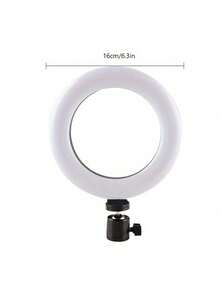 Adjustable 3-Mode 10-Level Brightness LED Ring Light With USB Power Supply And Flexible Foam Bracket, Suitable For Smartphones And Cameras - Black - View 3