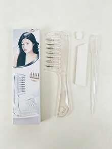 Sisir Aplikator Minyak Kulit Kepala Ujung Bola Warna Pink, Sikat Rambut Pengoles Minyak Kulit Kepala, Untuk Rumah, Perjalanan, Salon, dan Penggunaan Sehari-hari. Sisir Perawatan Rambut Minyak Esensial. Sisir + Pipet (Dikirim Secara Acak dalam Satu Model) - MultiWarna - View 11