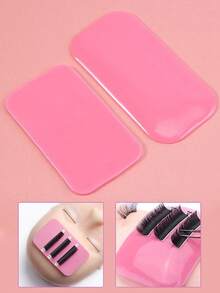 1pc Reusable Silicone Pad, Silicone False Eyelash Pad Adhesive Forehead Sticker, Eyelash Fixing Tool, Eyelash Extension Supplies, Silicone Tray, False Eyelash Fixator, Silicone Eyelash Pad, Eyelash Eye Patch, Eyelash Extension Tool - Multicolor - View 1
