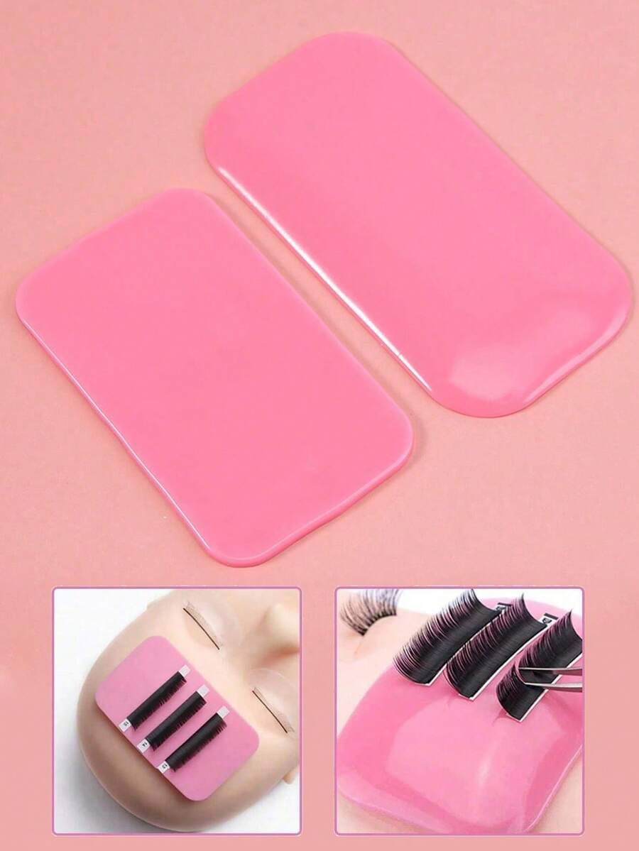 1pc Reusable Silicone Pad, Silicone False Eyelash Pad Adhesive Forehead Sticker, Eyelash Fixing Tool, Eyelash Extension Supplies, Silicone Tray, False Eyelash Fixator, Silicone Eyelash Pad, Eyelash Eye Patch, Eyelash Extension Tool - Multicolor - View 1