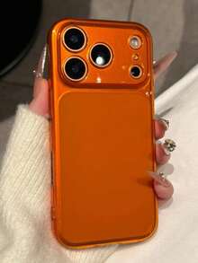 New Case Clear Transparent Compatible With IPhone 18 Pro Max 18 Pro 17 Pro Max 17 Pro 17 16 Pro Max 16 Pro 16 15 Pro Max 15 Pro 14 Pro Max 14 Pro 13 12 Pro Max Full Coverage Protective Back Cover - Orange - View 2