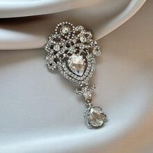 1pc Vintage Crown Brooch, Zinc Alloy, Suitable For Daily Wear In Spring, Summer, Autumn, Winter - Multicolor - View 5