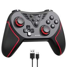 A Wireless Controller Compatible With Switch, P4, P3, PC, IOS, And Android. Features A 550mAh Rechargeable Battery, Hall-Effect Joysticks, Dual Vibration Motors, Macro Programming, Turbo Mode, Screenshot Functionality, And An Ergonomic Design. - View 12