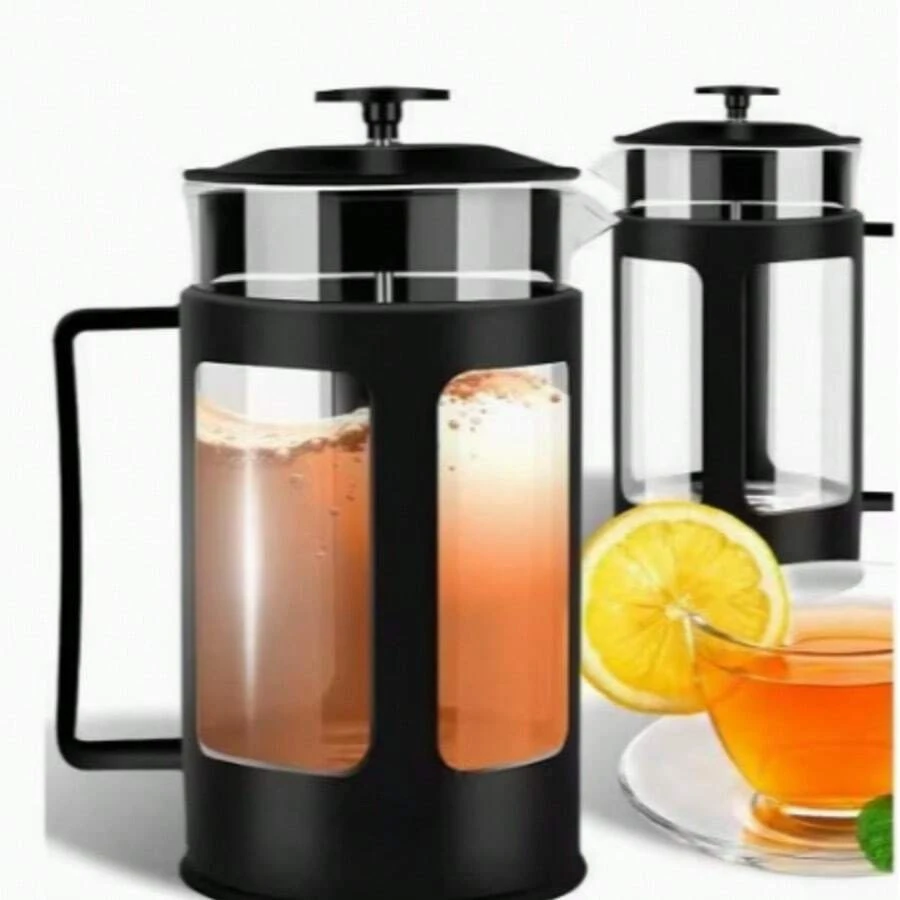 Miowi French Press kaffebryggare och tekanna 1L - Svart - Visa 1