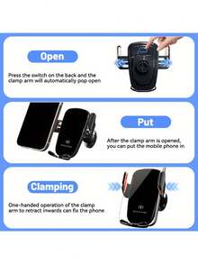 Brand New 15W Car Wireless Phone Charger, One-Button Stand Activation, No Camera Design, Usable In Horizontal/Vertical Positions, Adjustable At Multiple Angles, Compatible With Most Smartphones. - Car Phone Wireless Charger - View 5