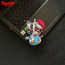 Móc khóa búp bê bông treo ba lô học sinh Sanrio hình mèo KT hoạt hình in họa tiết graffiti vui nhộn - Nhiều màu - Xem 3
