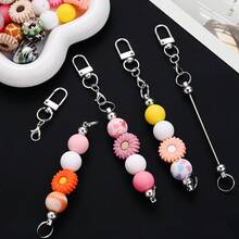 Beadable Keychain Bars With Swivel Clasp, 10Pcs Silver Keychain For DIY Crafts, Beadable Blank Keychain Sticks For Keychain Making & Jewelry Supplies - Door Latch - View 7