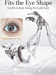 Portable Wide-Angle Eyelash Curler With Built-In Fine-Tooth Comb, Suitable For All Eye Shapes, Battery-Free Manual Design, Makeup Tool For Beginners, Gently Lifts And Creates Long-Lasting Curls Without Damaging Eyelashes, Suitable For Women - Multiple Styles - View 1
