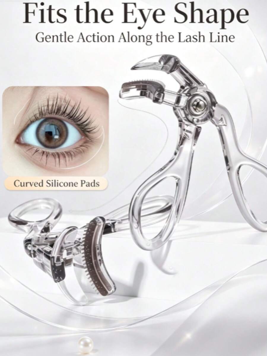 Portable Wide-Angle Eyelash Curler With Built-In Fine-Tooth Comb, Suitable For All Eye Shapes, Battery-Free Manual Design, Makeup Tool For Beginners, Gently Lifts And Creates Long-Lasting Curls Without Damaging Eyelashes, Suitable For Women - Multiple Styles - View 1