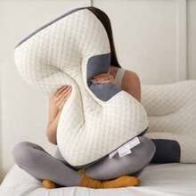Travesseiro Ortopédico Cervical Ergonômico, Fino, Suporte para Coluna e Pescoço, Algodão Respirável, Antiácaro, Melhora a Postura **** - Cor aleatoria - Visão 7