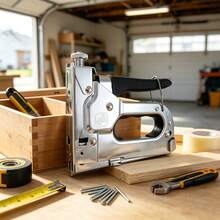 Heavy Duty 4-In-1 Staple Gun, Manual Nail Stapler For Furniture Upholstery, Woodworking DIY Home Decoration Repair Tool - A - View 8