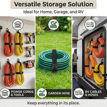 XISIYUJZ 17 Inch Adjustable Storage Straps With Triangle Clips, Extension Cord Holder Organizer For Garage Storage, Heavy Duty Cord Hanger For Workshop Tools And Cables, Black - Multicolor - View 5