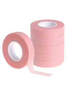6 Rolls/3 Rolls/1 Roll Pack False Eyelash Extension Tape, Pink Breathable Fabric Tape, Suitable For False Eyelash Extensions, Gentle And Residue-Free, Skin-Friendly And Non-Irritating - Multicolor - View 1