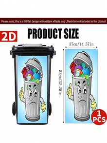Personalized Vinyl Trash Can Stickers, Waterproof, Peel And Stick Outdoor Decorative Decals, Easy Application, Weather-Resistant For Outdoor Yard, Recycling Bin, Trash Can, Home Waste Bin, Supports Customization Of Various Patterns/LOGO/Text/Address - Multicolor - View 9