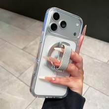 Magnetic Phone Stand Made Of Ultra-Thin, Lightweight Alloy; Supports Multi-Angle Vertical And Horizontal Viewing-A Portable, Must-Have Accessory For Desktop Live Streaming And Binge-Watching. - Multicolor - View 2