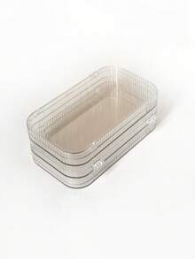 3-Fold Transparent Nail Art Storage Box, Flip-Top Multi-Compartment Portable Nail Art Box, Suitable For Wearable Nail Storage, Display And Various Occasions - Multicolor - View 9
