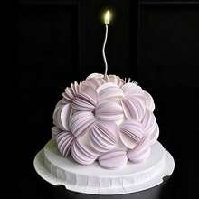 Cake Decoration Round Discs 120/160/210pcs Red Pink Purple DIY Handmade 3D Flower Petal Lantern Baking Accessories Dessert Table Decoration Materials - Purple - View 8