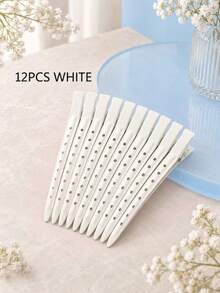 1pc/12pcs Mixed Crocodile Hair Clips, Sturdy Metal Hair Claws, Practical Styling Tool For Long Curly Thick Hair, Women's Daily Hair Accessories - Multicolor - View 10