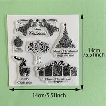 Snowflake Christmas Ornament Clear Silicone Stamp,Winter Holiday Decor Transparent Rubber Seal For Card Making Scrapbook Journal DIY Craft Stamp - SD-2 - View 10